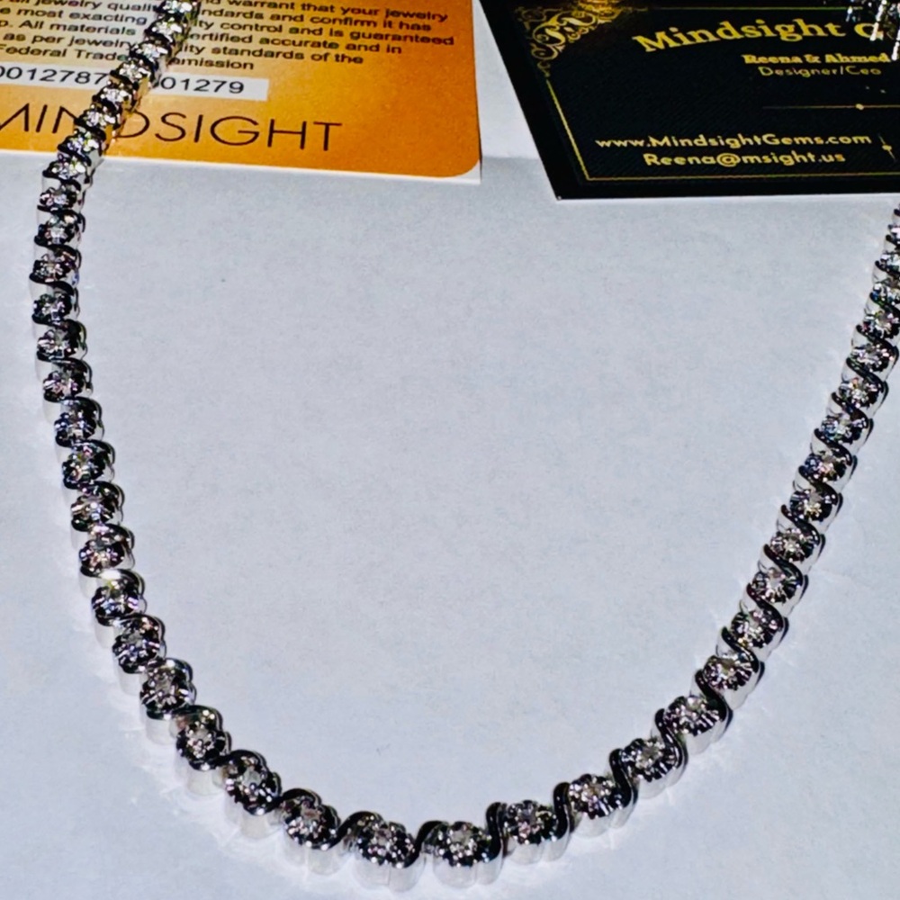 Real Diamond Necklace for women, Gift for her, Natural earth mined diamonds 1ctw - Picture 5 of 9
